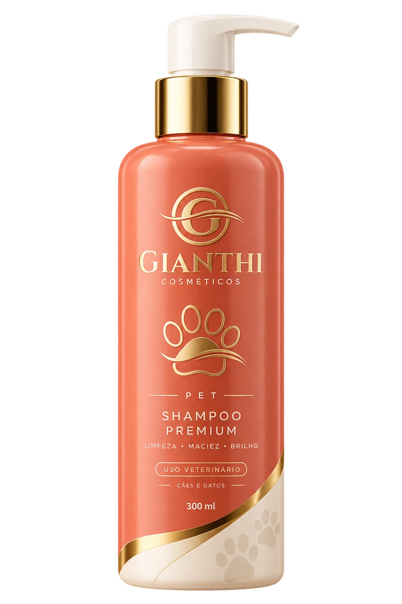 Shampoo pet Gianthi para projetos de higiene animal