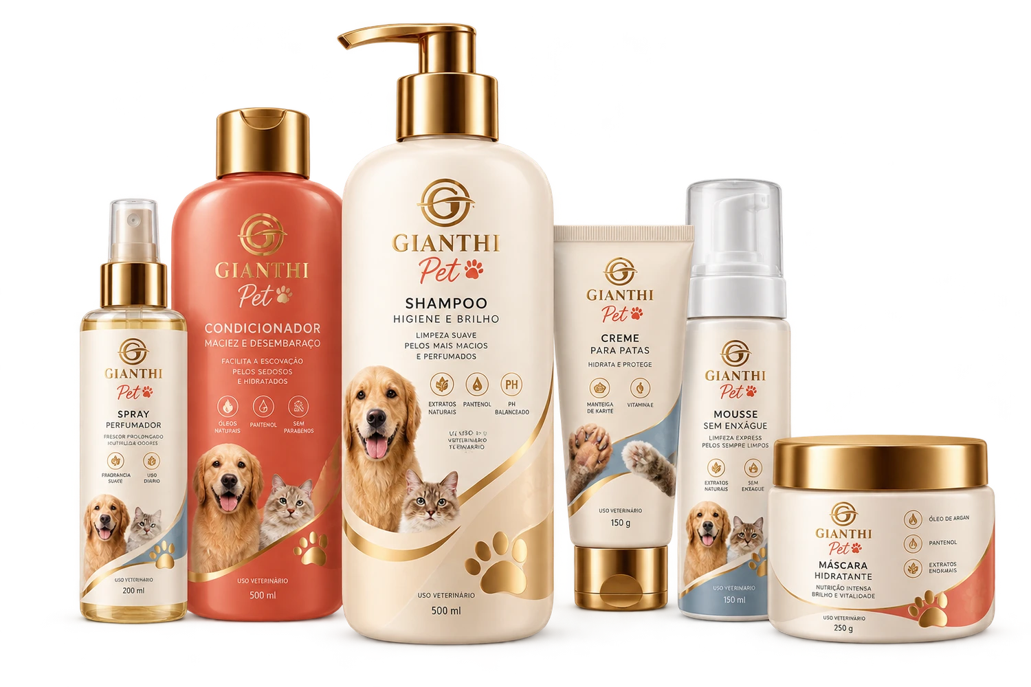 Desenvolvimento e fabricação de cosméticos pet na Gianthi